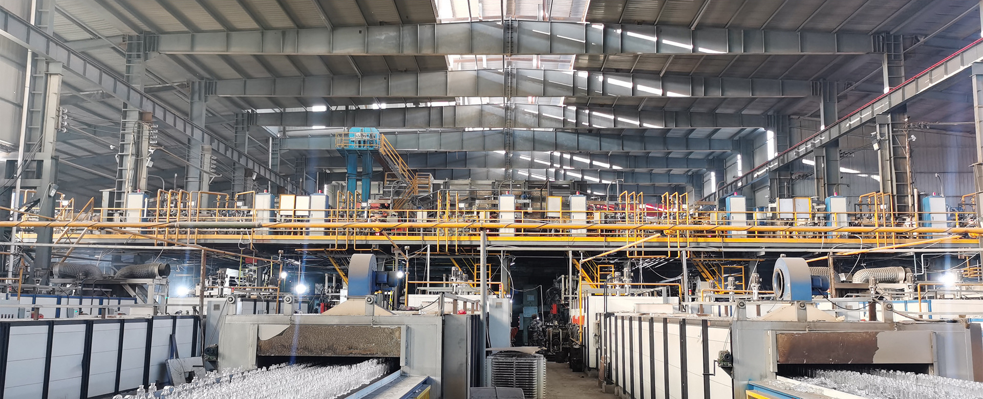 Glass bottle factory production line