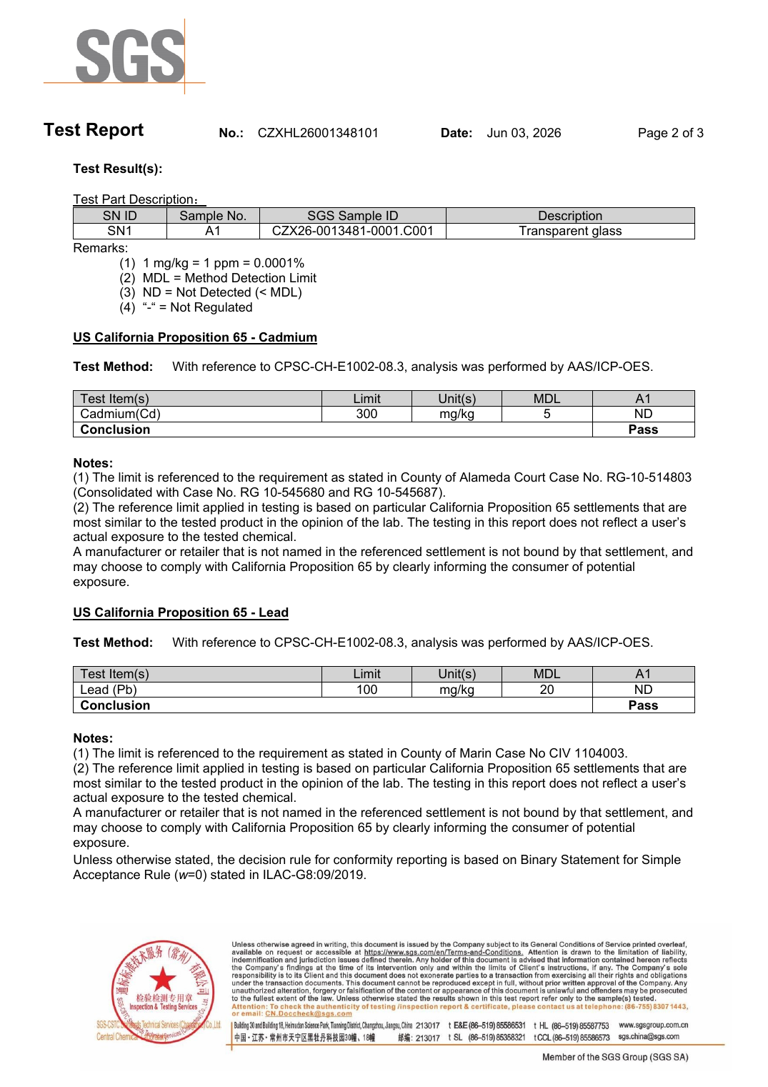 SGS Test Report 02 certificate preview